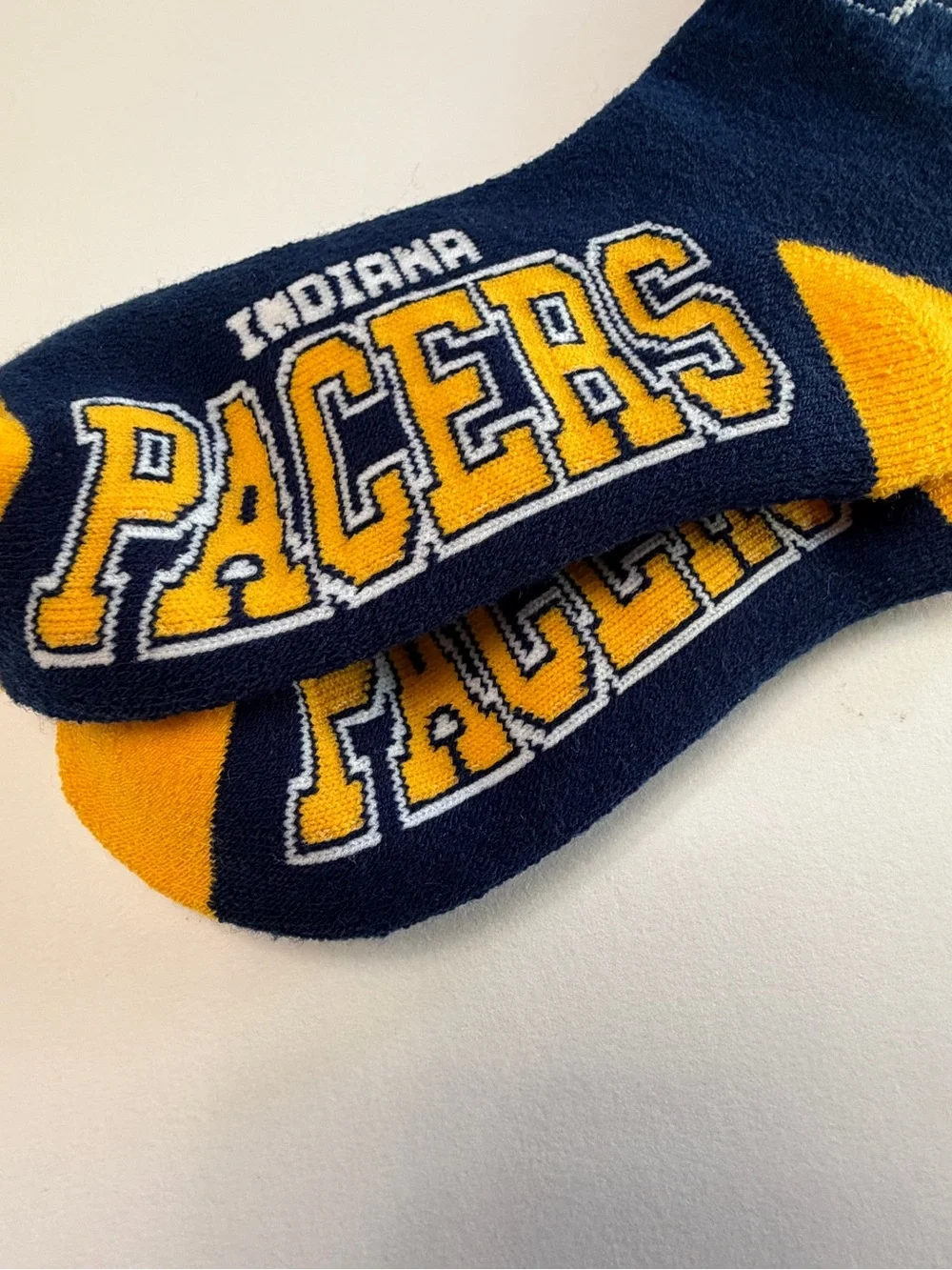 🆕Indiana Pacers Navy, Gold & White Crew Socks-Youth (size 13, 1-3)